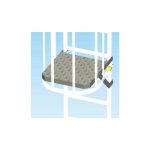 Pianetto anti intrusione per scale con gabbia