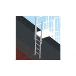 Scala di sbarco verticale per scale con gabbia