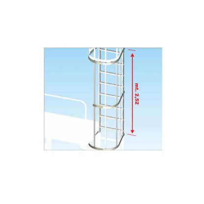 Uscita intermedia laterale per scale con gabbia