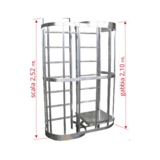 Scale con gabbia modulo intermedio sdoppiamento
