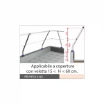 PIPD ALUSAFE 15 60 Parapetto in alluminio verticale fissaggio a parete o pavimento inclinato