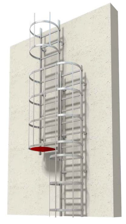 Modulo di sdoppiamento per scale con gabbia