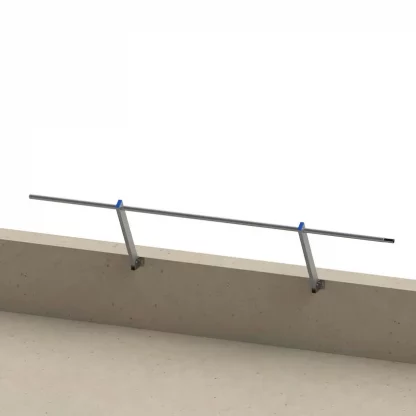 Parapetti alluminio parete 70 cm ISO 14122 inclinati 20°