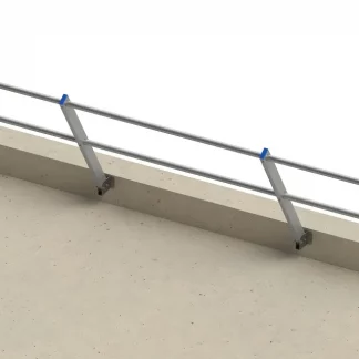 Parapetti alluminio parete 90 cm ISO 14122 inclinati 20°