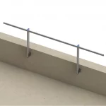 Parapetti in alluminio attacco parete 70 cm ISO 14122