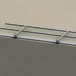 PRP-110-ISO-Parapetto in lega di alluminio per fissaggio a pavimento inclinabile di 90°.