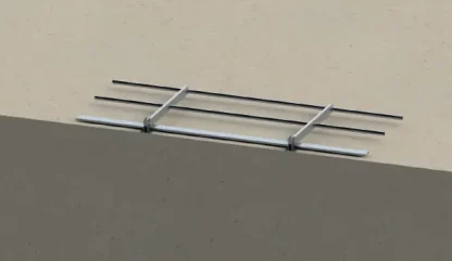 PRP-110-ISO-Parapetto in lega di alluminio per fissaggio a pavimento inclinabile di 90°.
