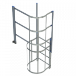 Sbarco laterale per scale con gabbia