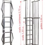 Scala con gabbia di protezione modulo finale MOT