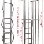 Scala con gabbia di protezione modulo finale MOTR