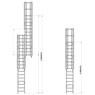 Scala con gabbia modello GAB