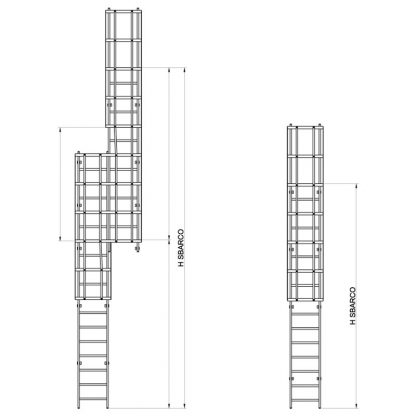 Scala con gabbia modello GAB