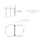 Staffe da massimo 800 mm telescopiche per scale con gabbia